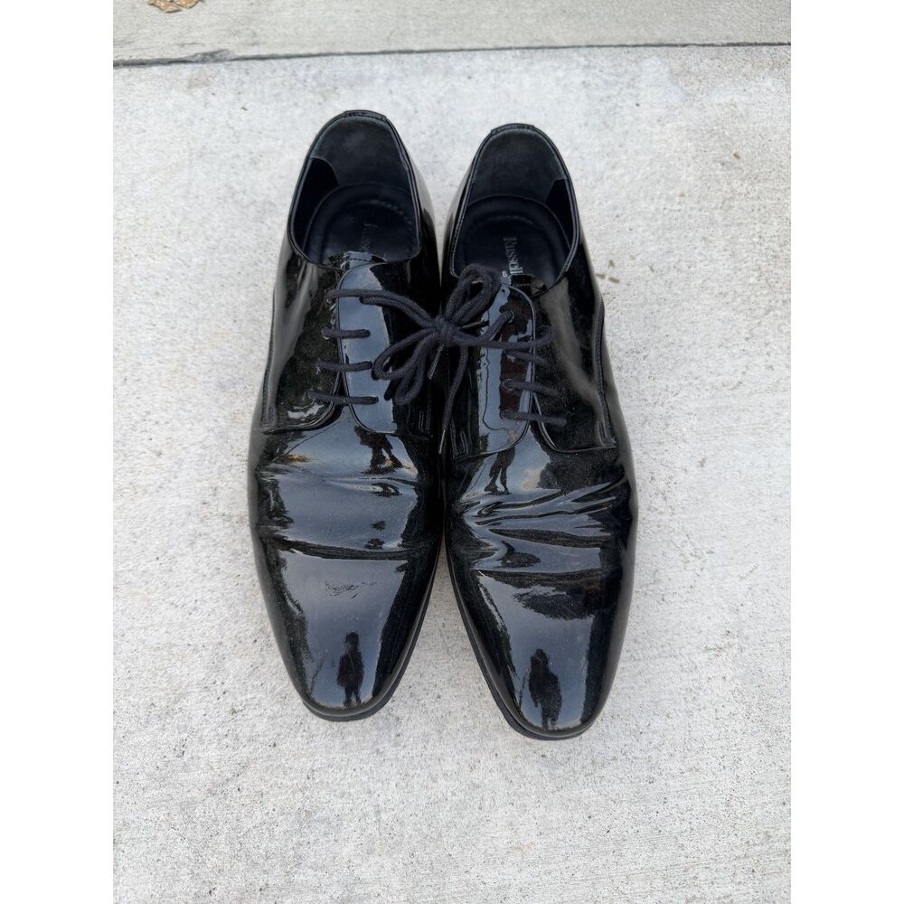 Mens Russell & Bromley Black Patent Leather Dress Shoes - Size 8